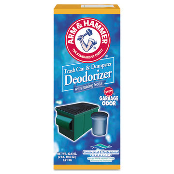 Arm & Hammer™ Trash Can And Dumpster Deodorizer With Baking Soda, Sprinkle Top, Original, Powder, 42.6 Oz Box, 9-carton freeshipping - TVN Wholesale